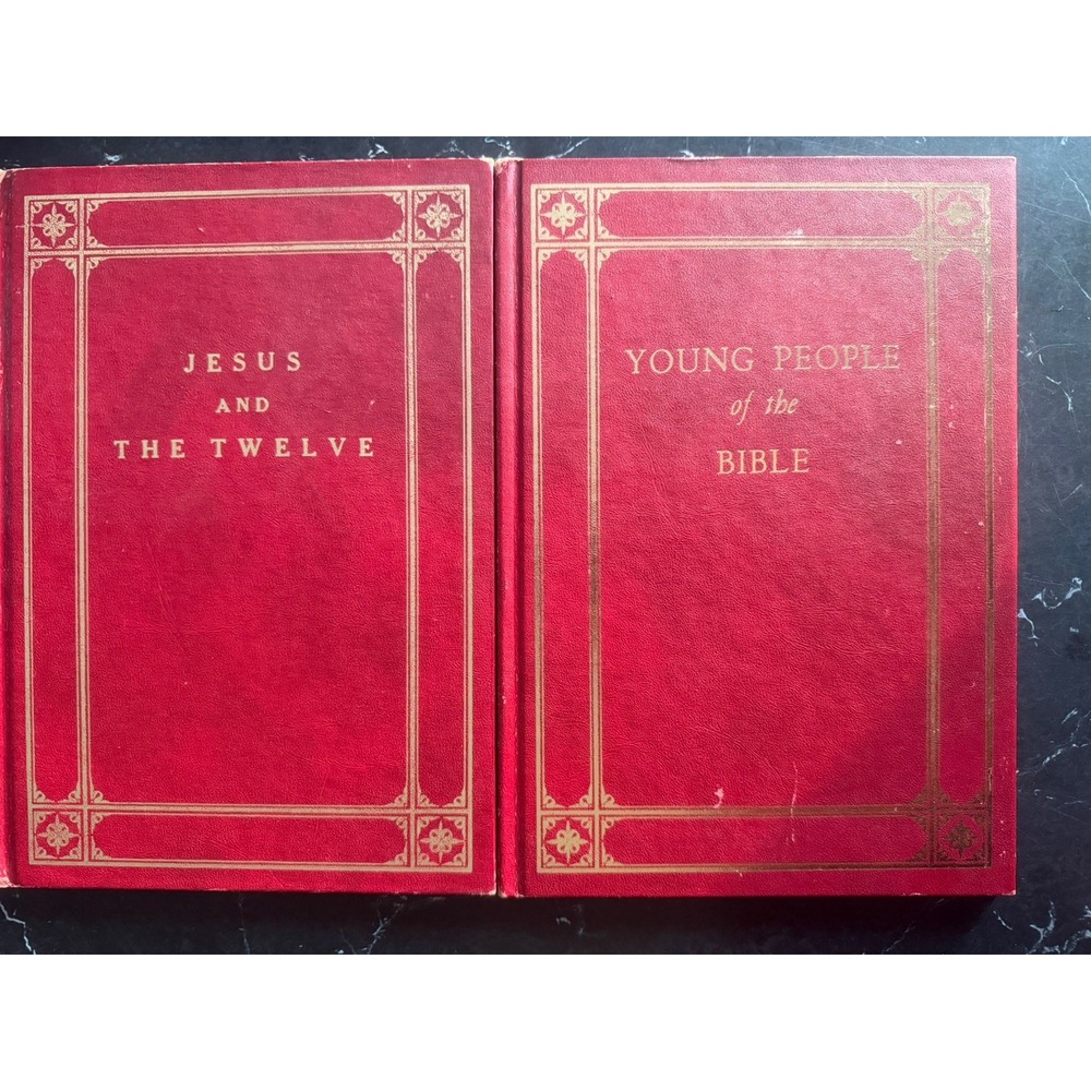Vintage Books '60 Jesus & The Twelve AND '63 Young People Of The Bible Hardcover